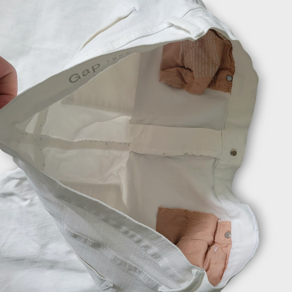 Gap 1969 Stretch True Skinny Ankle White Midrise Jeans Women Sz 35 R - Picture 7 of 8